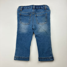 Load image into Gallery viewer, Girls Tiny Little Wonders, knit denim pants, elasticated, FUC, size 0,  