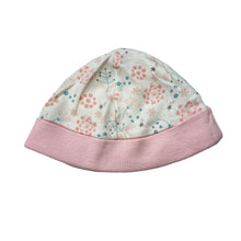 Load image into Gallery viewer, Girls Pumpkin Patch, floral soft cotton hat / beanie, EUC, size 000,  