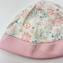 Load image into Gallery viewer, Girls Pumpkin Patch, floral soft cotton hat / beanie, EUC, size 000,  