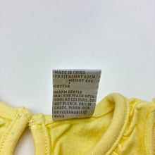 Load image into Gallery viewer, Girls Tiny Little Wonders, yellow cotton top, EUC, size 000,  