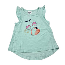 Load image into Gallery viewer, Girls Anko Baby, blue cotton top,berries, EUC, size 000,  