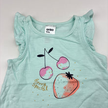 Load image into Gallery viewer, Girls Anko Baby, blue cotton top,berries, EUC, size 000,  