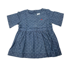 Load image into Gallery viewer, Girls Carter's, blue chambray cotton top, GUC, size 12 months,  