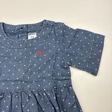 Load image into Gallery viewer, Girls Carter's, blue chambray cotton top, GUC, size 12 months,  