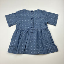 Load image into Gallery viewer, Girls Carter's, blue chambray cotton top, GUC, size 12 months,  