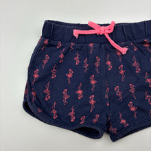 Load image into Gallery viewer, Girls Target, navy soft cotton shorts,elasticated, GUC, size 00,  