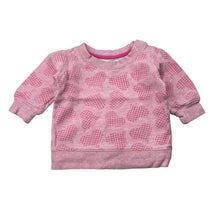 Load image into Gallery viewer, Girls Milky, pink cotton sweater / jumper, hearts, FUC, size 000,  