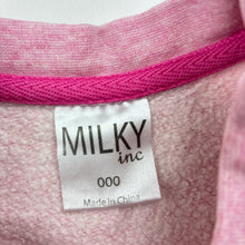 Load image into Gallery viewer, Girls Milky, pink cotton sweater / jumper, hearts, FUC, size 000,  