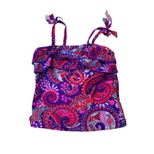Load image into Gallery viewer, Girls Lily &amp; Dan, colourful paisley swim top, EUC, size 0,  