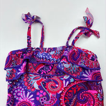 Load image into Gallery viewer, Girls Lily &amp; Dan, colourful paisley swim top, EUC, size 0,  