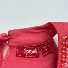 Load image into Gallery viewer, Girls Sprout, coral tiered tulle party dress, GUC, size 2, L: 45cm