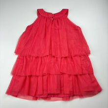Load image into Gallery viewer, Girls Sprout, coral tiered tulle party dress, GUC, size 2, L: 45cm