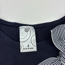 Load image into Gallery viewer, Girls Target, navy stretchy casual dress, GUC, size 3, L: 45cm