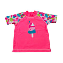 Load image into Gallery viewer, Girls Baby Berry, short sleeve rashie / swim top, GUC, size 00,  