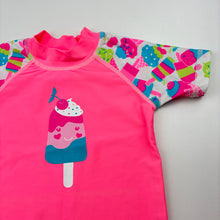 Load image into Gallery viewer, Girls Baby Berry, short sleeve rashie / swim top, GUC, size 00,  