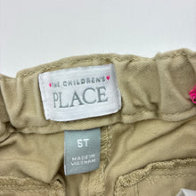 Load image into Gallery viewer, Girls The Children's Place, soft stretch cotton pants, adjustable, Inside leg: 43cm, EUC, size 5,  