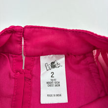 Load image into Gallery viewer, Girls H&amp;T, pink lightweight pleated party dress, GUC, size 2, L: 45cm