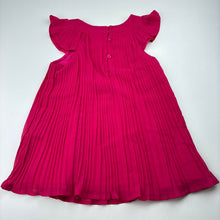 Load image into Gallery viewer, Girls H&amp;T, pink lightweight pleated party dress, GUC, size 2, L: 45cm