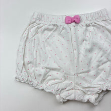 Load image into Gallery viewer, Girls Kids &amp; Co Baby, white cotton shorts, elasticated, FUC, size 00,  