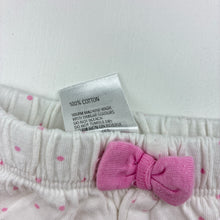Load image into Gallery viewer, Girls Kids &amp; Co Baby, white cotton shorts, elasticated, FUC, size 00,  