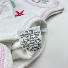 Load image into Gallery viewer, Girls Marquise, white cotton singletsuit / romper, starfish, GUC, size 000,  
