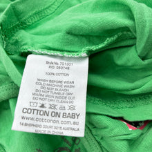Load image into Gallery viewer, Girls Cotton On Baby, green cotton t-shirt / top,owl, GUC, size 00,  