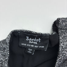 Load image into Gallery viewer, Girls Bardot Junior, dual layer black / metallic silver top, EUC, size 1,  