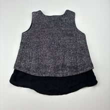 Load image into Gallery viewer, Girls Bardot Junior, dual layer black / metallic silver top, EUC, size 1,  