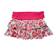 Load image into Gallery viewer, Girls Blue Seven, floral tiered skirt, elasticated, FUC, size 00-0,  