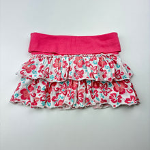 Load image into Gallery viewer, Girls Blue Seven, floral tiered skirt, elasticated, FUC, size 00-0,  