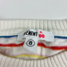Load image into Gallery viewer, Girls Pavement, striped soft stretchy sweater / jumper, EUC, size 8,  