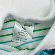 Load image into Gallery viewer, Boys Baby Patch, striped stretchy t-shirt / top,fish, FUC, size 0000,  
