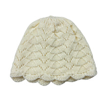 Load image into Gallery viewer, Girls Dymples, cotton lined knitted beanie / hat,46cm circum., EUC, size 00-0,  