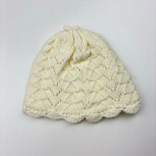 Load image into Gallery viewer, Girls Dymples, cotton lined knitted beanie / hat,46cm circum., EUC, size 00-0,  