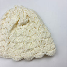 Load image into Gallery viewer, Girls Dymples, cotton lined knitted beanie / hat,46cm circum., EUC, size 00-0,  
