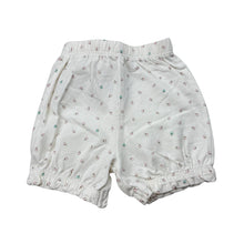 Load image into Gallery viewer, Girls Mothercare, white floral shorts,elasticated, GUC, size 0000,  
