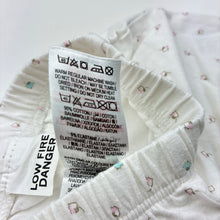 Load image into Gallery viewer, Girls Mothercare, white floral shorts,elasticated, GUC, size 0000,  