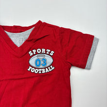 Load image into Gallery viewer, Boys Dymples, red cotton t-shirt / top,football, EUC, size 00,  