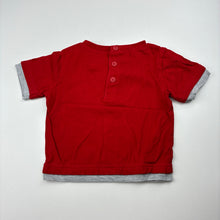 Load image into Gallery viewer, Boys Dymples, red cotton t-shirt / top,football, EUC, size 00,  