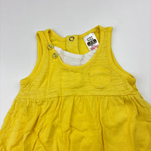 Load image into Gallery viewer, Girls Zara Baby, yellow cotton casual dress, GUC, size 00, L: 34cm