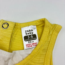 Load image into Gallery viewer, Girls Zara Baby, yellow cotton casual dress, GUC, size 00, L: 34cm