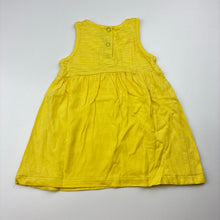 Load image into Gallery viewer, Girls Zara Baby, yellow cotton casual dress, GUC, size 00, L: 34cm