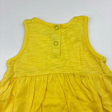 Load image into Gallery viewer, Girls Zara Baby, yellow cotton casual dress, GUC, size 00, L: 34cm