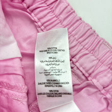 Load image into Gallery viewer, Girls Mothercare, pink cotton pants, elasticated, small marks back left leg, FUC, size 00,  