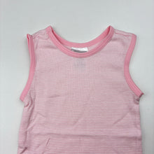 Load image into Gallery viewer, Girls Target, pink stripe cotton singlet top, EUC, size 000,  