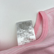 Load image into Gallery viewer, Girls Target, pink stripe cotton singlet top, EUC, size 000,  