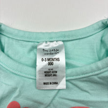 Load image into Gallery viewer, Girls Tiny Little Wonders, aqua cotton top, fish, EUC, size 000,  