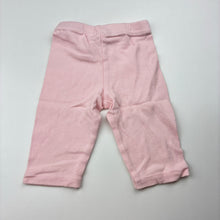 Load image into Gallery viewer, Girls Little Beginnings, pink soft cotton leggings / bottoms, GUC, size 00,  