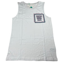 Load image into Gallery viewer, Boys Brilliant Basics, white cotton singlet / tank top, skate, NEW, size 16,  