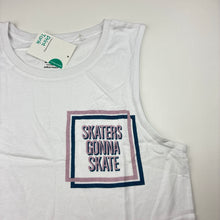 Load image into Gallery viewer, Boys Brilliant Basics, white cotton singlet / tank top, skate, NEW, size 16,  